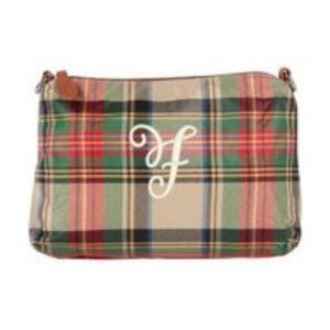 "F" Initial Personalized Tartan Purse